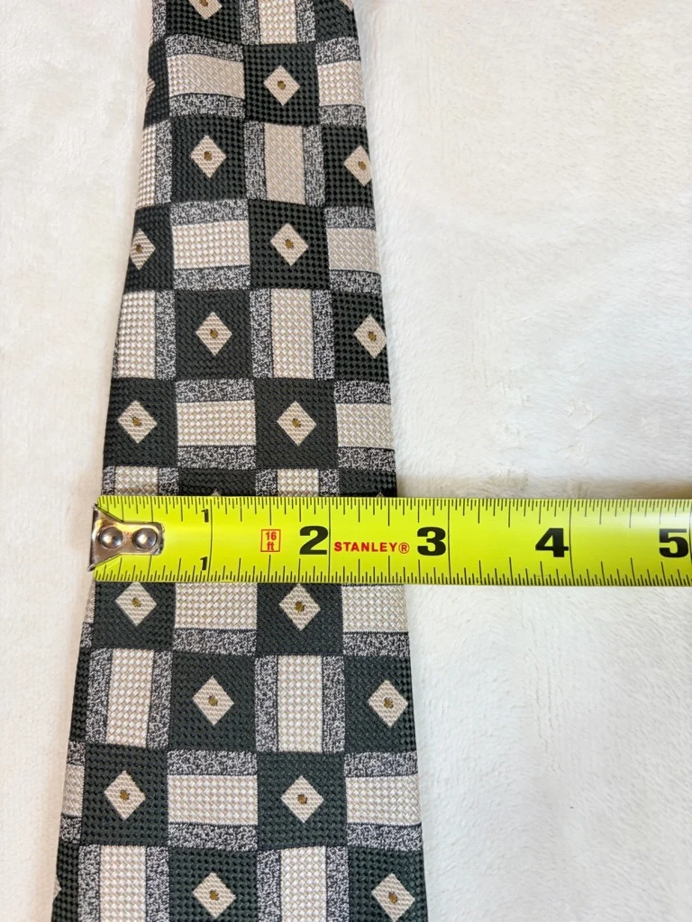Company‎ B Hunter Green and Beige Geometric Men's Tie